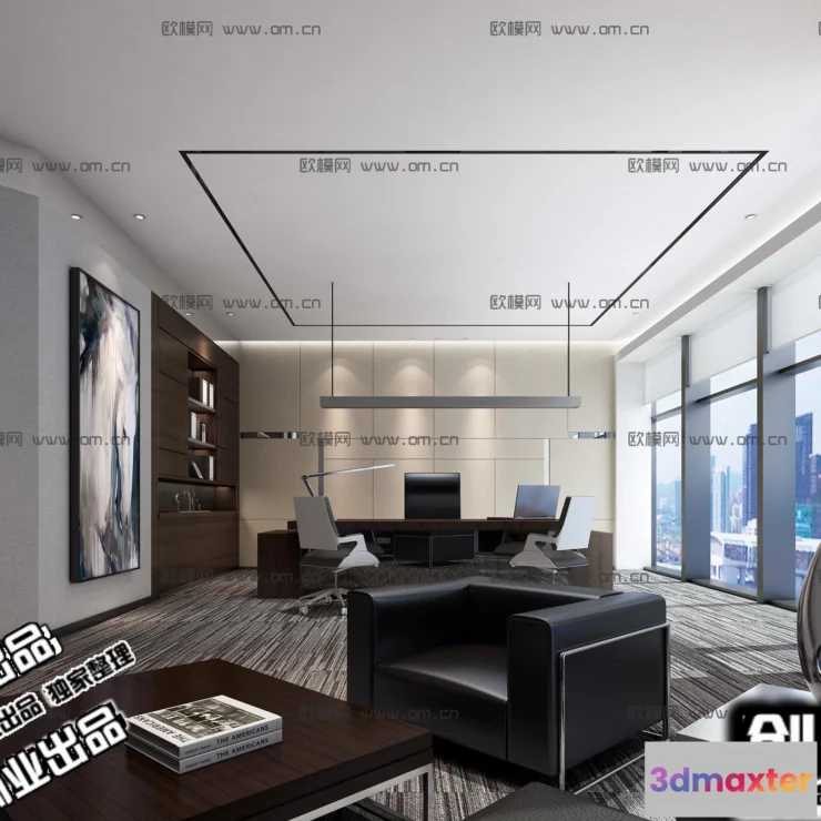 1123816 - 3D OFFICE INTERIOR (VRAY) - MANAGER ROOM 3D SCENES - 062