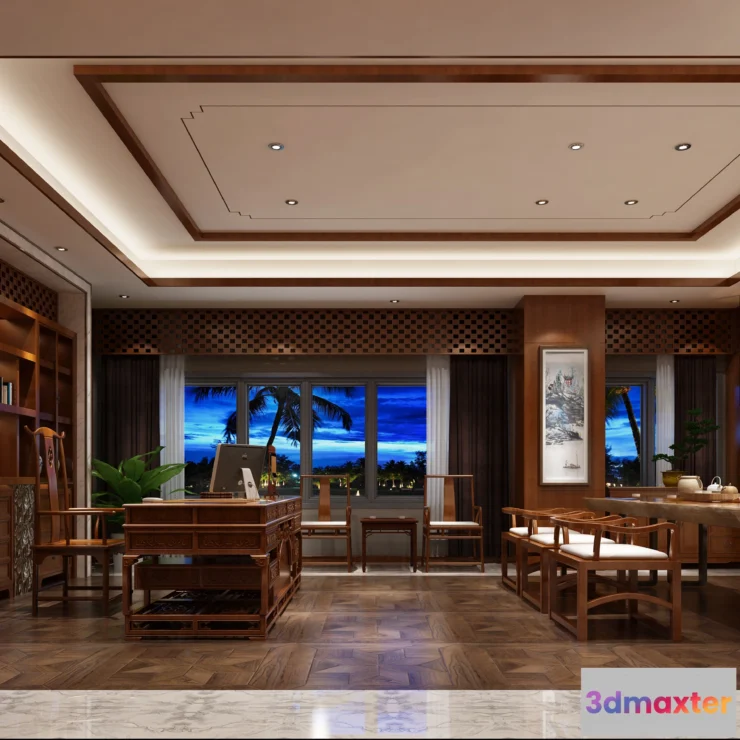 1123852 - 3D OFFICE INTERIOR (VRAY) - MANAGER ROOM 3D SCENES - 080