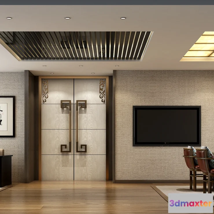 1123870 - 3D OFFICE INTERIOR (VRAY) - MANAGER ROOM 3D SCENES - 089