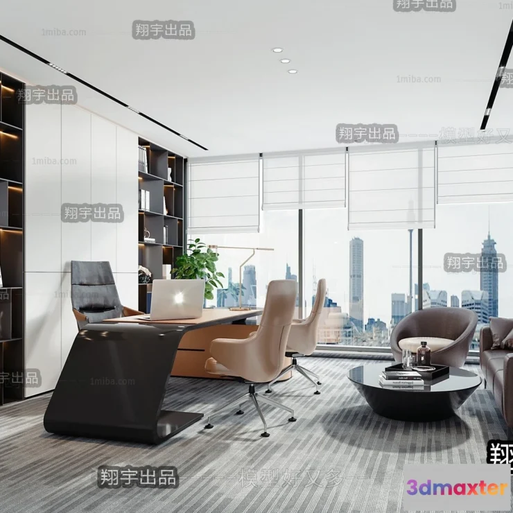 1123896 - 3D OFFICE INTERIOR (VRAY) - MANAGER ROOM 3D SCENES - 102
