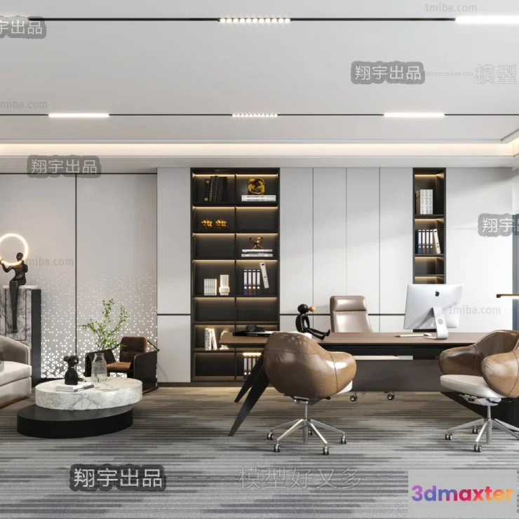 1123902 - 3D OFFICE INTERIOR (VRAY) - MANAGER ROOM 3D SCENES - 105