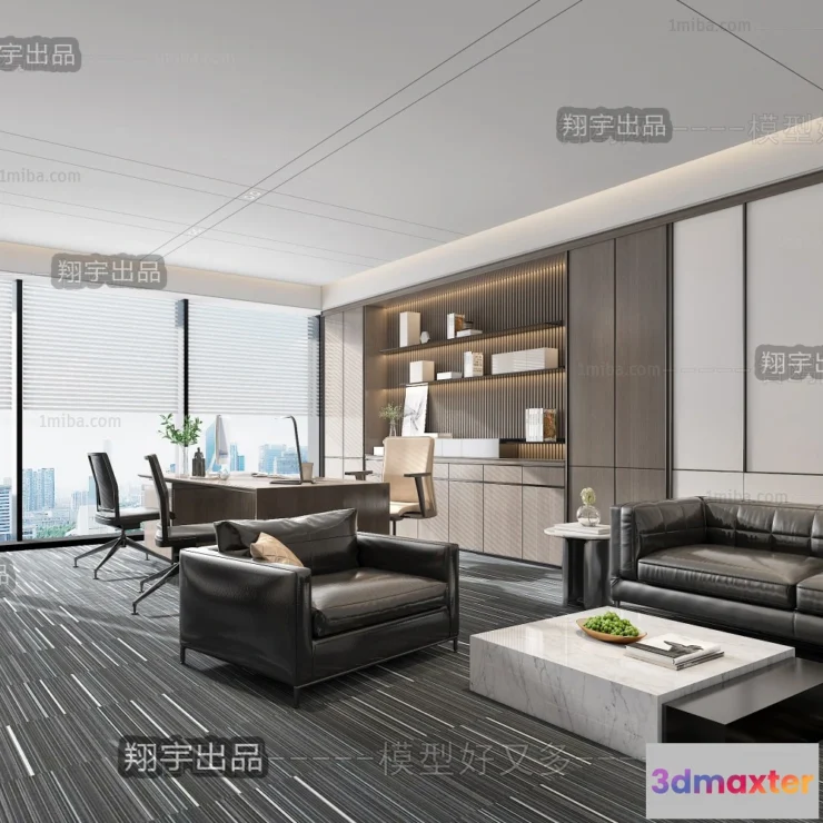 1123906 - 3D OFFICE INTERIOR (VRAY) - MANAGER ROOM 3D SCENES - 107