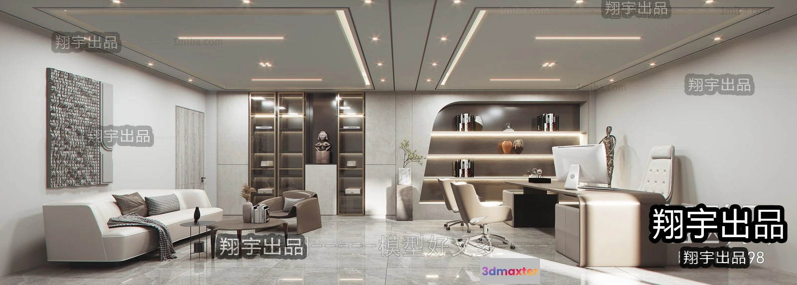 1123918 - 3D OFFICE INTERIOR (VRAY) - MANAGER ROOM 3D SCENES - 113