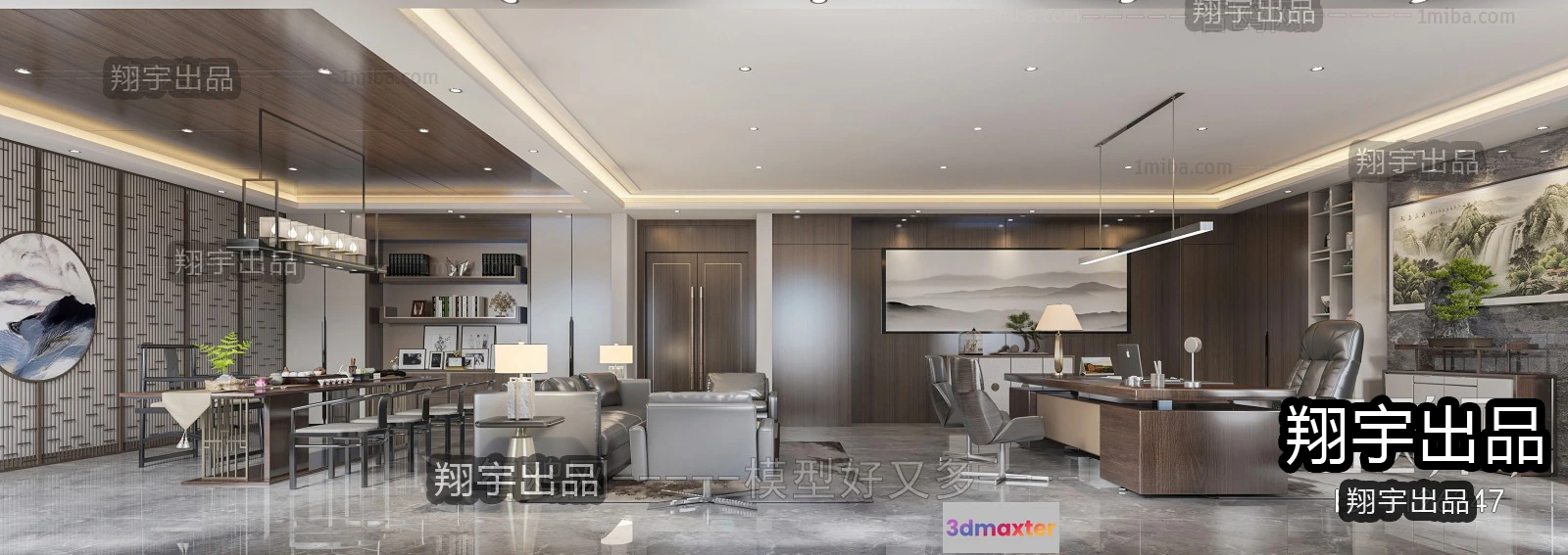 1123922 - 3D OFFICE INTERIOR (VRAY) - MANAGER ROOM 3D SCENES - 115