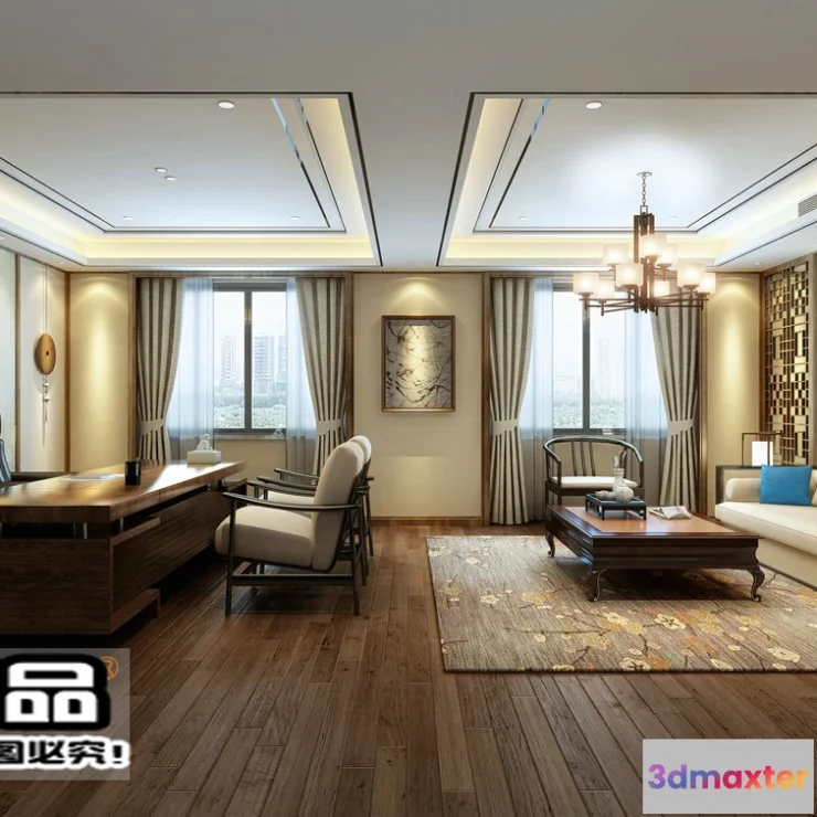 1123936 - 3D OFFICE INTERIOR (VRAY) - MANAGER ROOM 3D SCENES - 122
