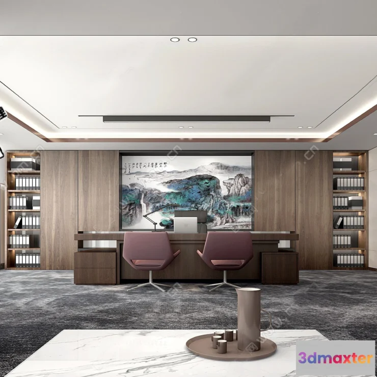 1123950 - 3D OFFICE INTERIOR (VRAY) - MANAGER ROOM 3D SCENES - 129