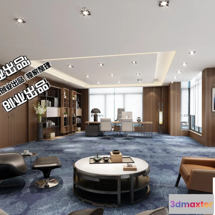 1123952 - 3D OFFICE INTERIOR (VRAY) - MANAGER ROOM 3D SCENES - 130