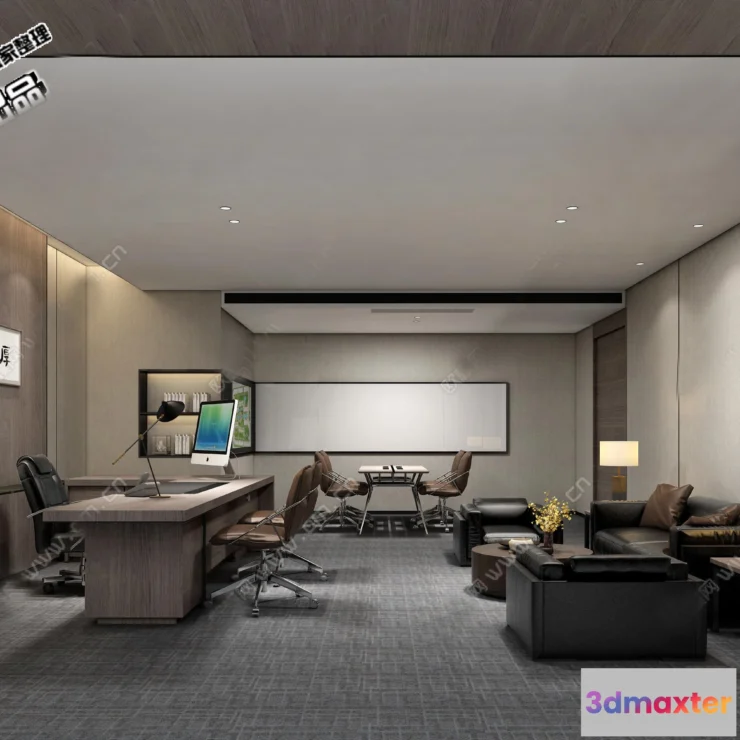 1123964 - 3D OFFICE INTERIOR (VRAY) - MANAGER ROOM 3D SCENES - 136