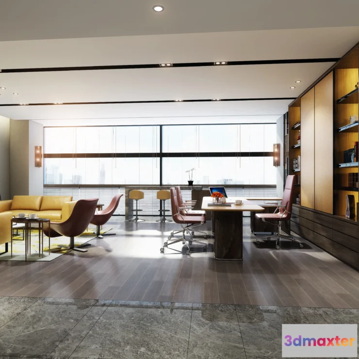1123974 - 3D OFFICE INTERIOR (VRAY) - MANAGER ROOM 3D SCENES - 141