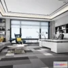 1123982 - 3D OFFICE INTERIOR (VRAY) - MANAGER ROOM 3D SCENES - 145