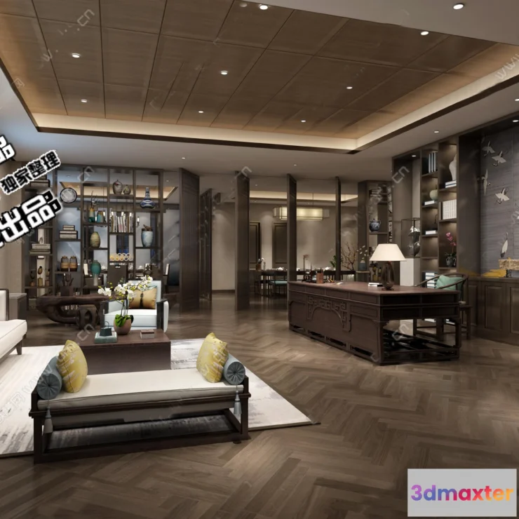 1124030 - 3D OFFICE INTERIOR (VRAY) - MANAGER ROOM 3D SCENES - 169