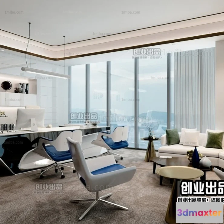 1124046 - 3D OFFICE INTERIOR (VRAY) - MANAGER ROOM 3D SCENES - 177