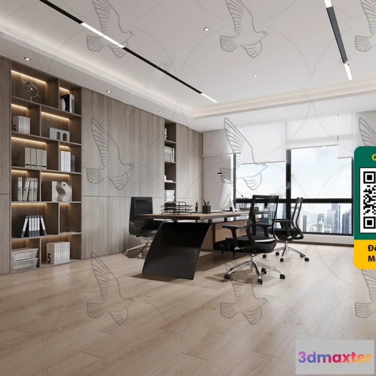 1245802 - OFFICE SPACE - VRAY  CORONA - 3D MODEL - 4025