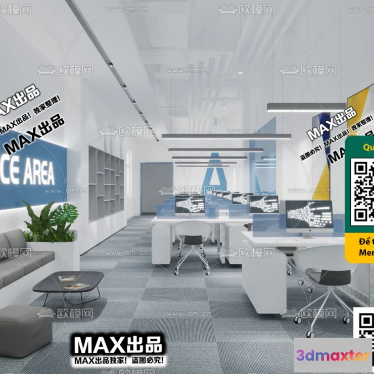 1247182 - OFFICE SPACE - VRAY  CORONA - 3D MODEL - 4715