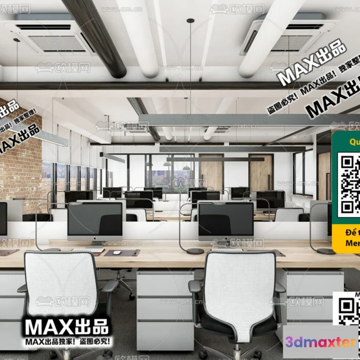 1247186 - OFFICE SPACE - VRAY  CORONA - 3D MODEL - 4717