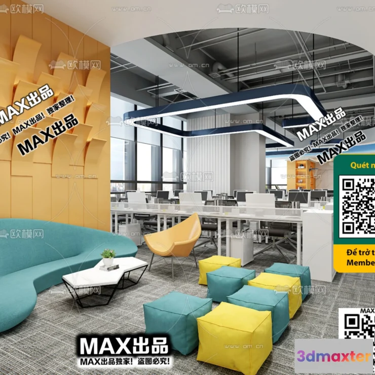 1247194 - OFFICE SPACE - VRAY  CORONA - 3D MODEL - 4721