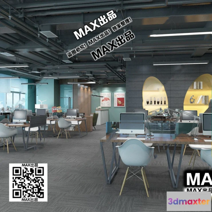 1247214 - OFFICE SPACE - VRAY  CORONA - 3D MODEL - 4731