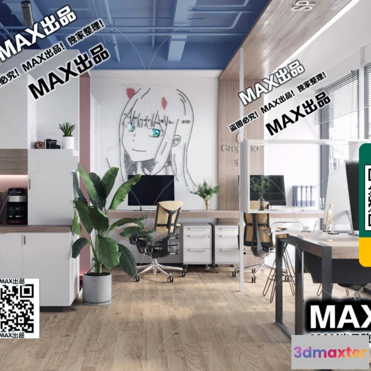 1247220 - OFFICE SPACE - VRAY  CORONA - 3D MODEL - 4734