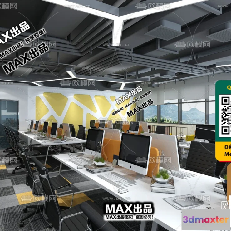 1247232 - OFFICE SPACE - VRAY  CORONA - 3D MODEL - 4740