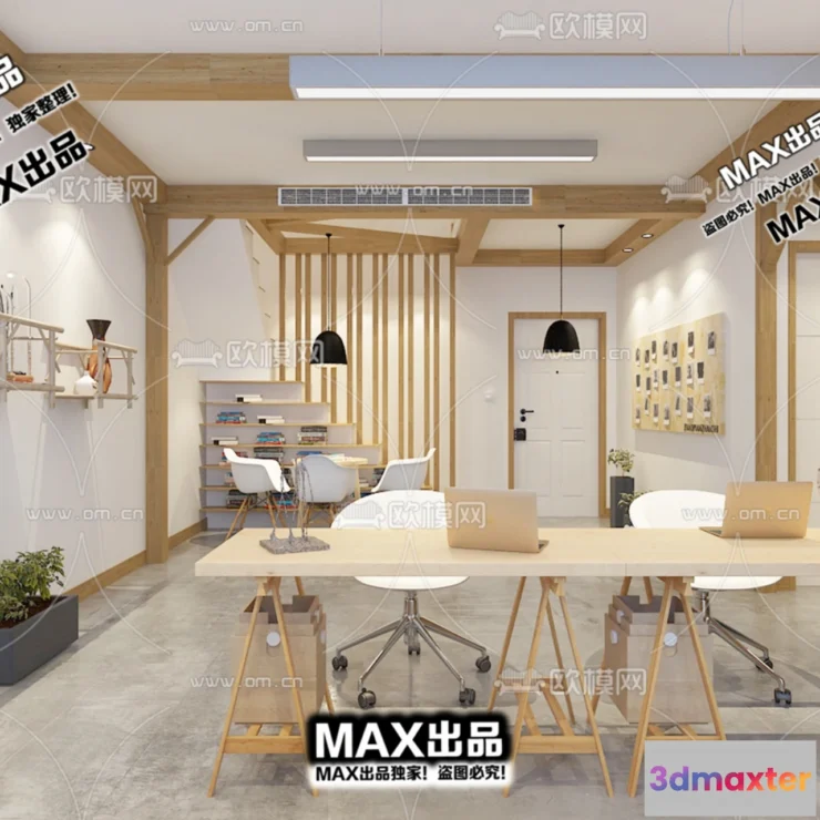 1247254 - OFFICE SPACE - VRAY  CORONA - 3D MODEL - 4751