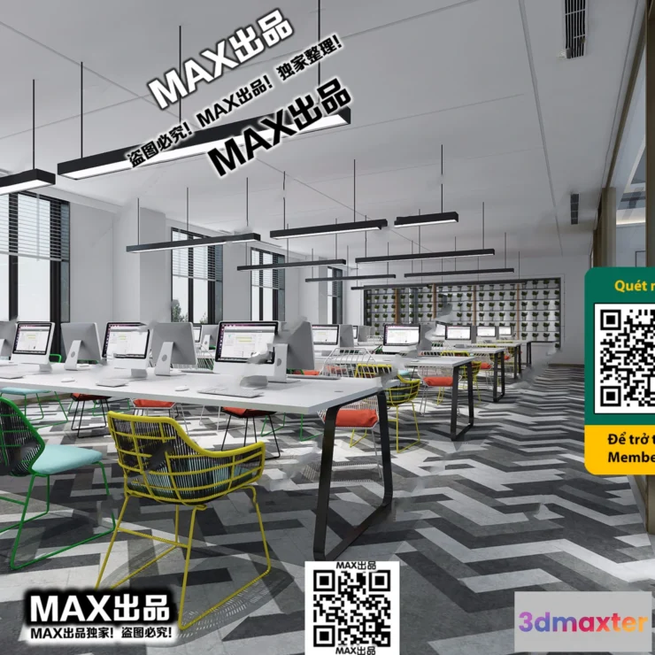 1247258 - OFFICE SPACE - VRAY  CORONA - 3D MODEL - 4753