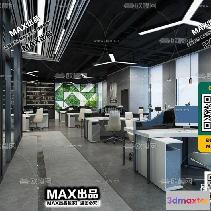 1247288 - OFFICE SPACE - VRAY  CORONA - 3D MODEL - 4768