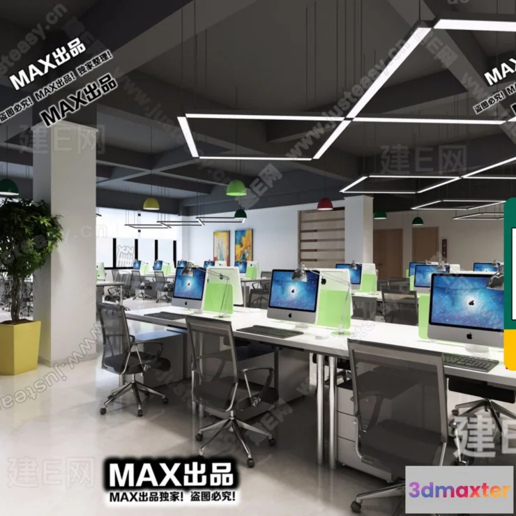 1247290 - OFFICE SPACE - VRAY  CORONA - 3D MODEL - 4769