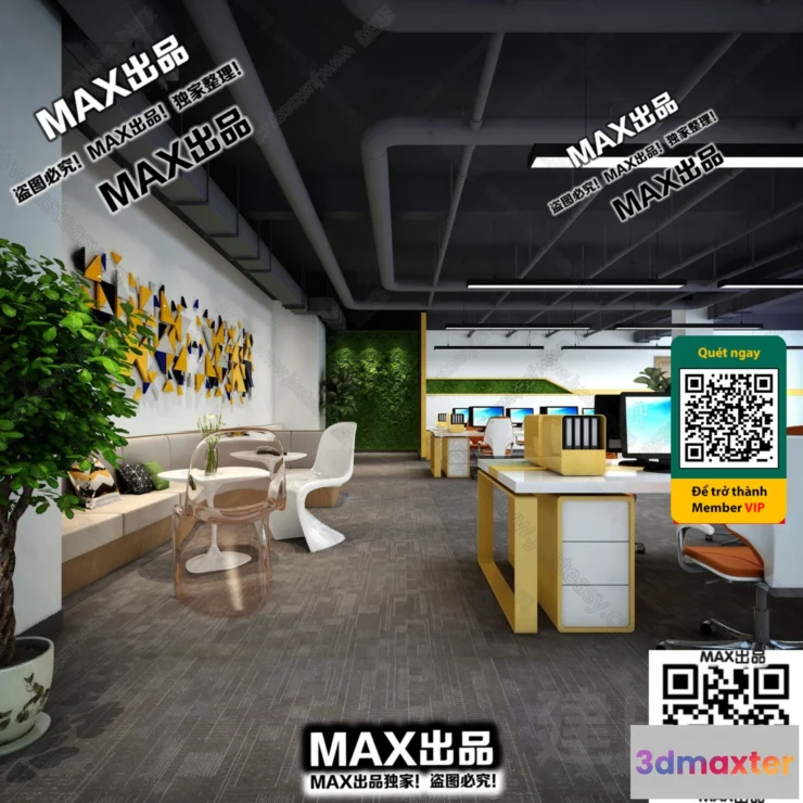 1247296 - OFFICE SPACE - VRAY  CORONA - 3D MODEL - 4772