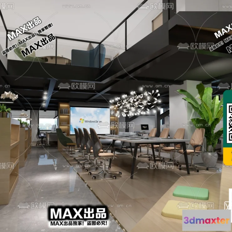 1247318 - OFFICE SPACE - VRAY  CORONA - 3D MODEL - 4783