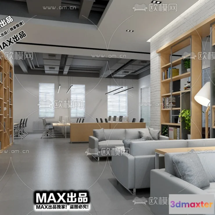1247330 - OFFICE SPACE - VRAY  CORONA - 3D MODEL - 4789