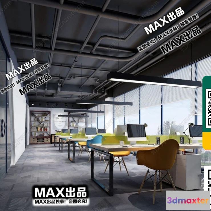 1247344 - OFFICE SPACE - VRAY  CORONA - 3D MODEL - 4796