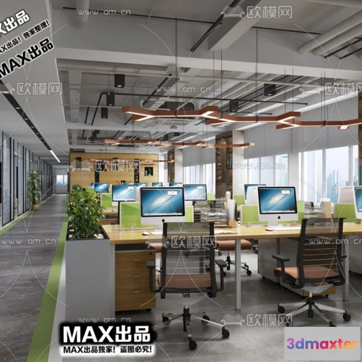 1247352 - OFFICE SPACE - VRAY  CORONA - 3D MODEL - 4800