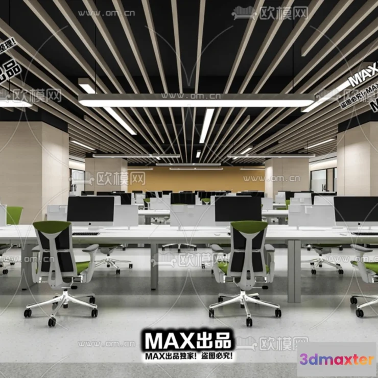 1247356 - OFFICE SPACE - VRAY  CORONA - 3D MODEL - 4802