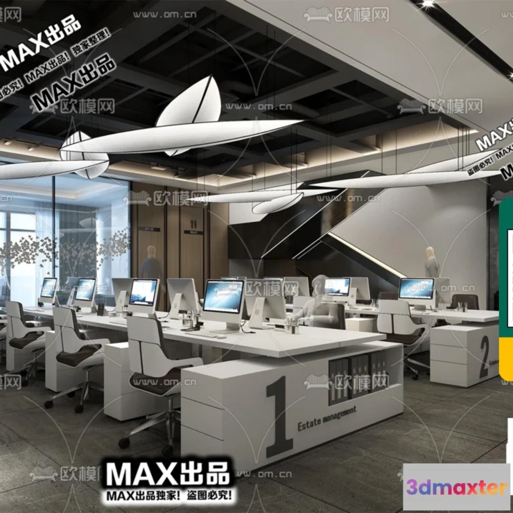 1247362 - OFFICE SPACE - VRAY  CORONA - 3D MODEL - 4805