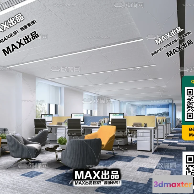 1247376 - OFFICE SPACE - VRAY  CORONA - 3D MODEL - 4812