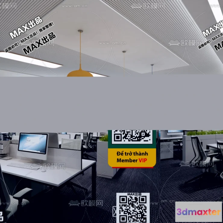 1247382 - OFFICE SPACE - VRAY  CORONA - 3D MODEL - 4815