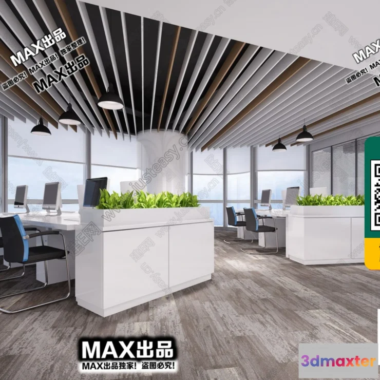 1247404 - OFFICE SPACE - VRAY  CORONA - 3D MODEL - 4826