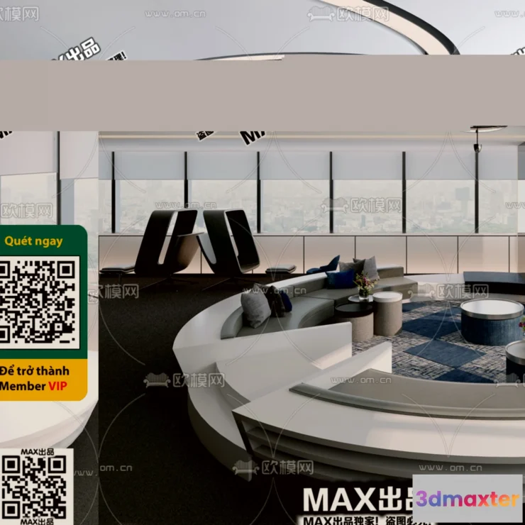 1247416 - OFFICE SPACE - VRAY  CORONA - 3D MODEL - 4832