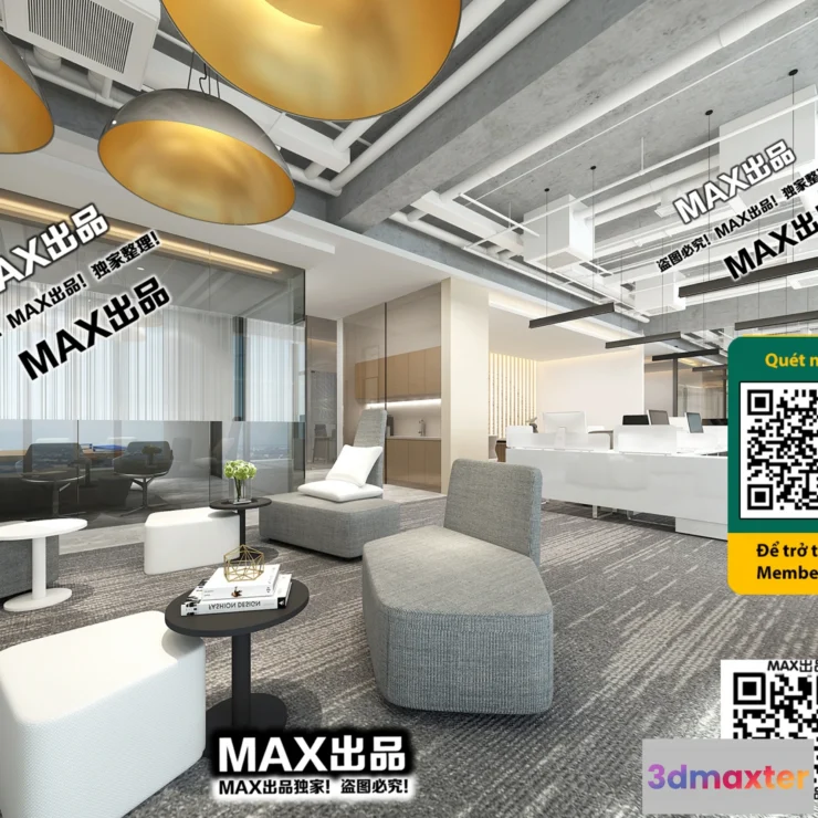 1247430 - OFFICE SPACE - VRAY  CORONA - 3D MODEL - 4839