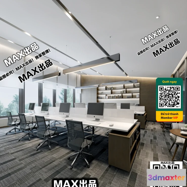 1247432 - OFFICE SPACE - VRAY  CORONA - 3D MODEL - 4840