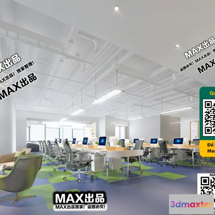 1247436 - OFFICE SPACE - VRAY  CORONA - 3D MODEL - 4842