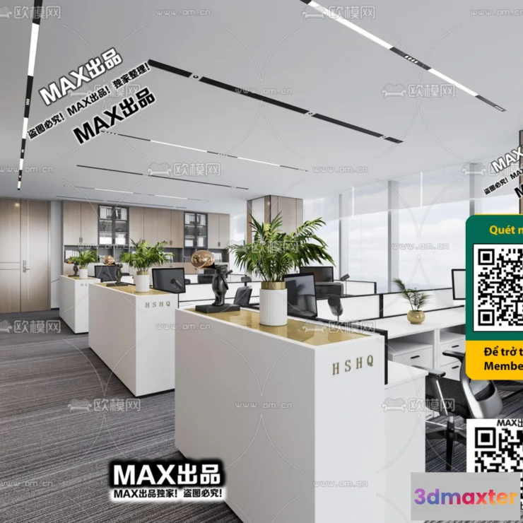 1247450 - OFFICE SPACE - VRAY  CORONA - 3D MODEL - 4849