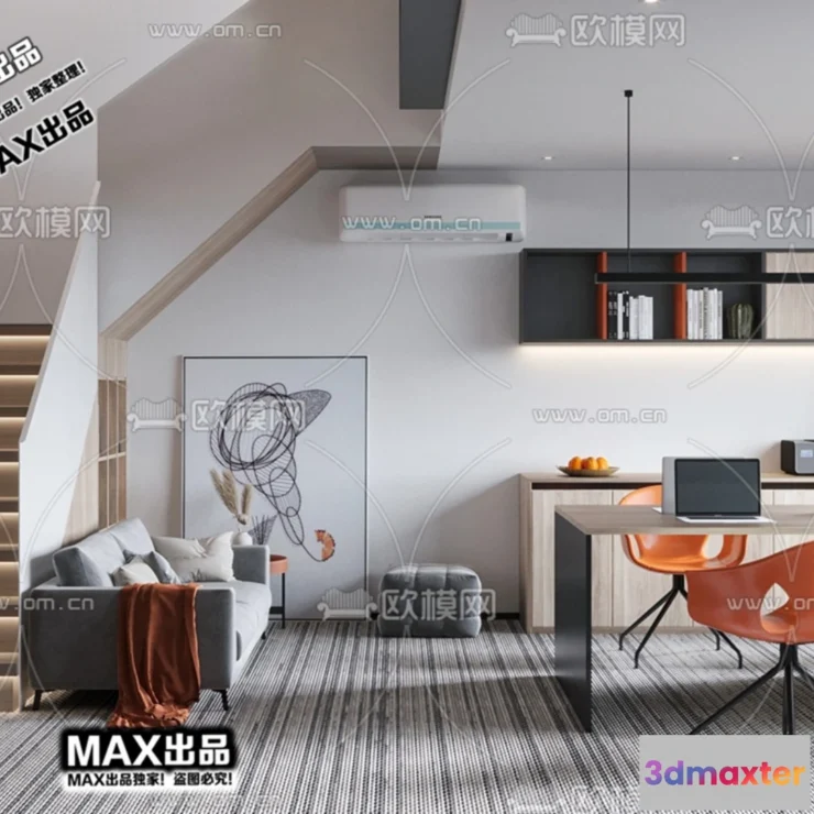 1247452 - OFFICE SPACE - VRAY  CORONA - 3D MODEL - 4850