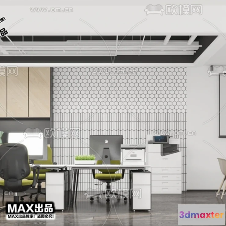 1247454 - OFFICE SPACE - VRAY  CORONA - 3D MODEL - 4851