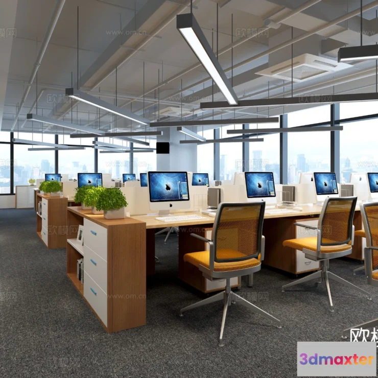 1687422 - Office Space 3D Scenes - Office Room 3D Blocks - 016 - VRAY Render 3D Max