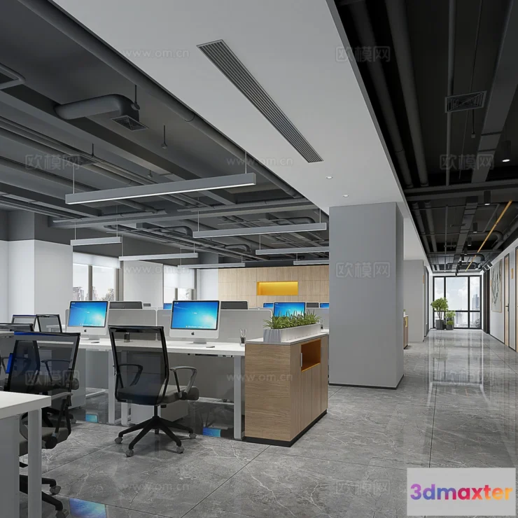 1687456 - Office Space 3D Scenes - Office Room 3D Blocks - 033 - VRAY Render 3D Max