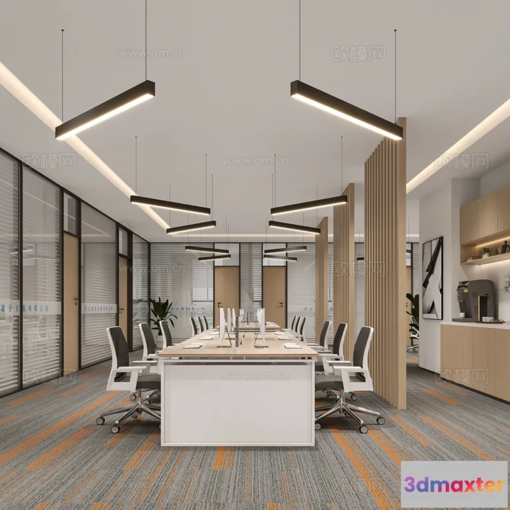 1687464 - Office Space 3D Scenes - Office Room 3D Blocks - 037 - CORONA Render 3D Max