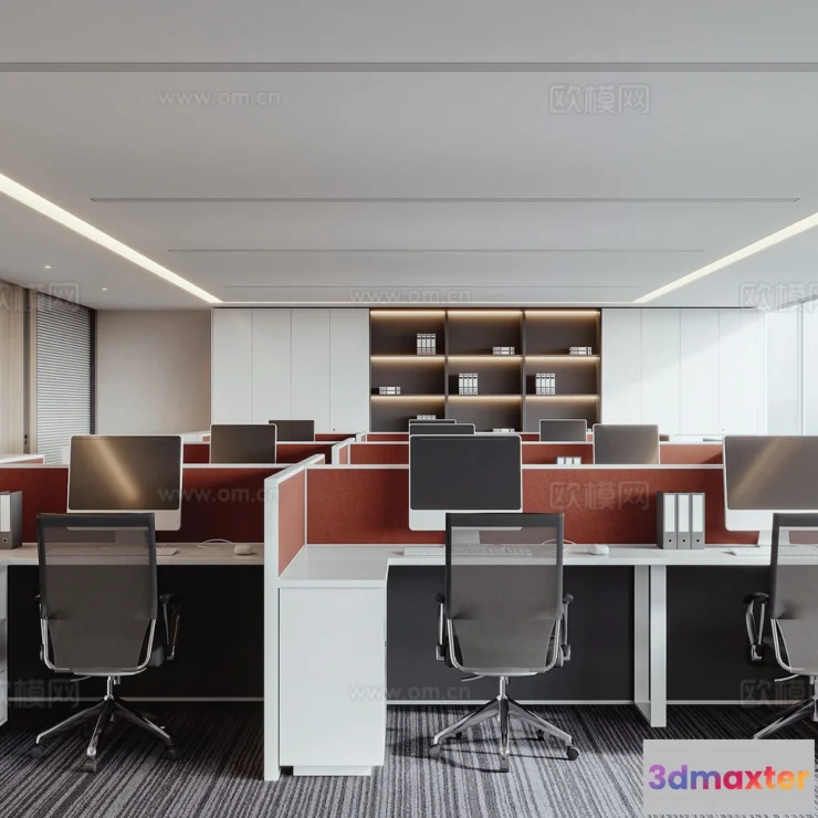 1687502 - Office Space 3D Scenes - Office Room 3D Blocks - 056 - VRAY Render 3D Max