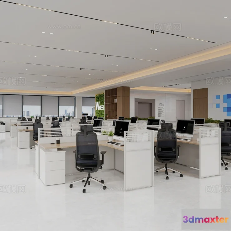 1687560 - Office Space 3D Scenes - Office Room 3D Blocks - 085 - CORONA Render 3D Max