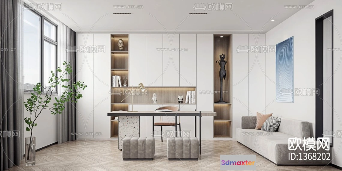 1142794 - Corona Render 3D Scenes - Study Room - 0001